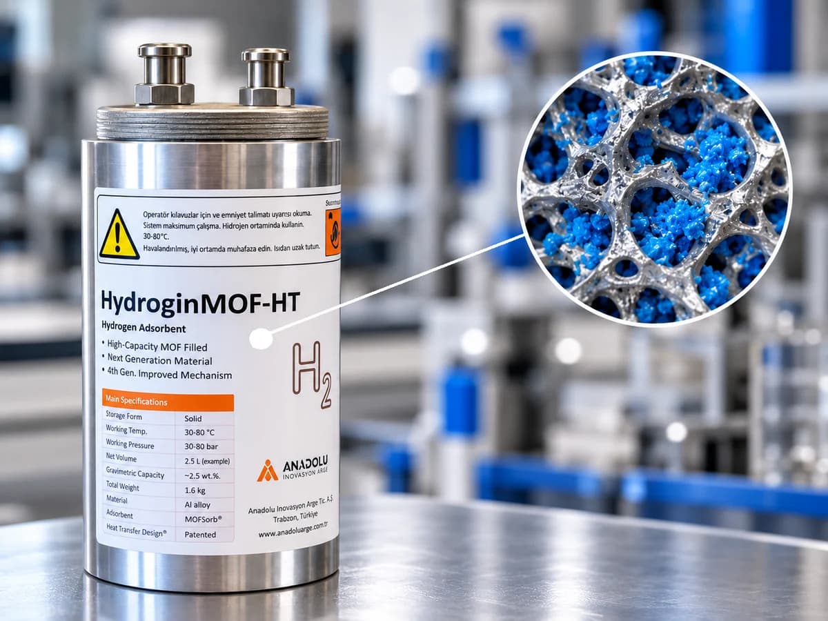 HydroginMOF-HT depolama kabı
